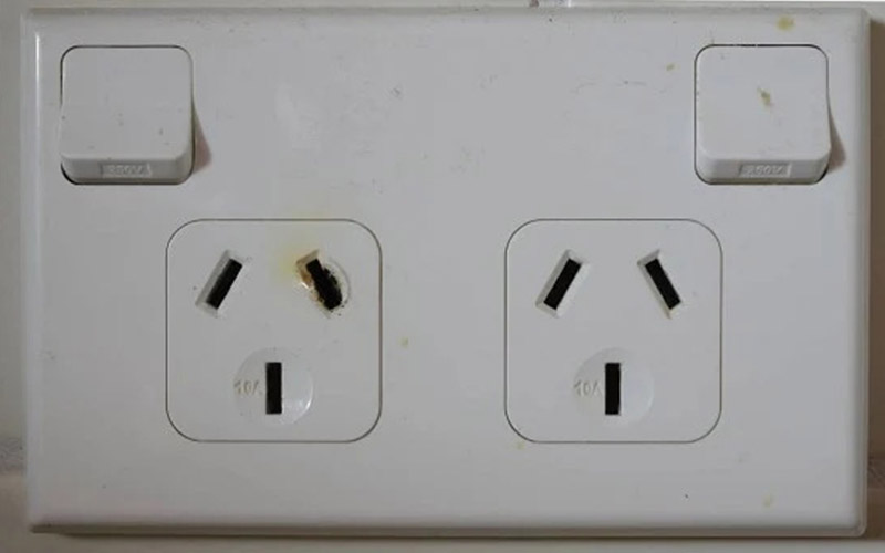 burnt outlet replace shepparton 2